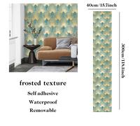 TEMU Papel de diseño floral boho, para gabinetes. papel tapiz verde removible es autoadhesivo e ideal para la decoración del baño, con un de .