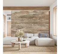 TEMU Papel Tapiz Autoadhesivo Retro 3D Simulación de de Madera PVC para de TV, Pared para Renovación del Hogar