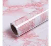 TEMU Papel Tapiz de Cocina con Diseño de Mármol Rosa, Autoadhesivo, Anti-Humedad, Resistente a Altas Temperaturas, para Muebles, Adhesivo de Cambio de Color, Papel Tapiz de PVC