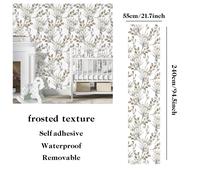 TEMU Papel Tapiz Estilo Boho con Flores, Papel Adhesivo para Paredes de Dormitorio en Floral, Vinil Autoadherible Removible para Gabinetes, 21.7 Pulgadas x 94.5 Pulgadas