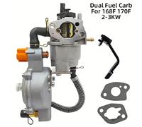 TEMU Paquete de 1, carburador de combustible para generador, 168, 2 a 3 kW, conversión manual de GLP a GNC, para carburador 168F GX200 170F