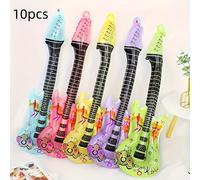 TEMU Paquete de 10 globos de guitarra inflables, colores surtidos, guitarra inflable, guitarras inflables coloridas, de para temática de 80 y 90, decoración de , carnaval