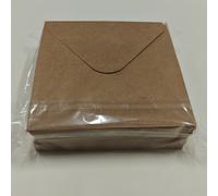 TEMU Paquete de 100 sobres cuadrados de marrones pequeños de 95 mm x 95 mm con en V de 3.7 pulgadas x 3.7 pulgadas para múltiples ocasiones