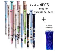 TEMU Paquete de 14 bolígrafos de gel borrables con incorporada - Punta de 0.5 mm, 4 bolígrafos borrables recambios de tinta, construcción de plástico duradero, ideal para uso escolar y de oficina