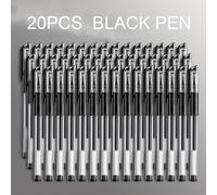 TEMU Paquete de 20 bolígrafos de gel retráctiles de punta de bala, punta de 0.5 mm, escritura con agarre de silicona, para notas (moderno), , azul,