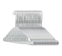TEMU - Paquete de 200 perchas metálicas con barra para pantalones y muescas (40 cm)