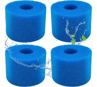 TEMU Paquete de 4 filtros de espuma para piscina Intex S1 - Filtro de spa y piscina lavable - Filtro de espuma reutilizable - Esponja de filtro S1