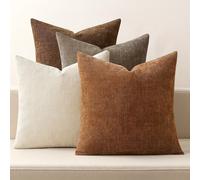 TEMU Paquete de 4 fundas de almohada decorativas , de cojín con de chenilla, de almohada de estilo y cómoda con cremallera para regalo, decoración de temporada para sofá, dormitorio y