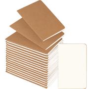 TEMU Paquete de 40 mini cuadernos de bolsillo , 3.5" x 5.5", papel marrón , 52 páginas, pequeños blocs de notas, mini diarios portátiles para , viajeros, y oficina