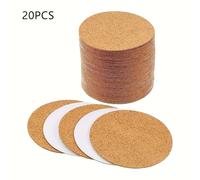 TEMU Paquete de de Tapete de Corcho Autoadhesivo, Posavasos Redondos de Corcho, Materiales de Artesanía DIY Hechos a , Decoración de Mesa para Restaurantes, Cafeterías, Eid Mubarak