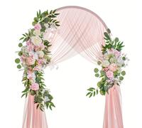 TEMU Par de flores sintéticas para adornar de boda, ideales para letreros de bienvenida y adornos de , así como para la decoración del hogar y el jardín al