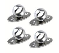 TEMU para Barra de Armario de Acero Inoxidable, Diámetro 3/4 . Soporte de Techo para Barra de Forma , Plateado, 4 piezas