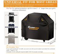 TEMU para CL-210D , de gasa de Oxford para parrilla de gas, con cordón ajustable en el dobladillo, compatible con múltiples marcas