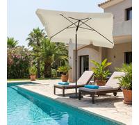 TEMU Parasol de , parasol exterior, 180 x 125 cm, UPF 50, altura ajustable, inclinación bidireccional de 30°, sin base, con bolsa de almacenamiento, para y jardín