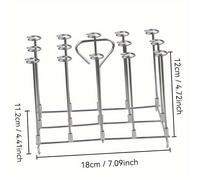 TEMU Parrilla de Acero Inoxidable para Freidora de Aire, Parrilla Cuadrada para Horno, Agujas para Brochetas y Asados, Uso en , Ideal para Camping al
