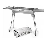 TEMU Parrilla grande de asa (acero inoxidable) open 112*30*71cm. fold: 60*30*18cm