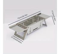 TEMU Parrilla Portátil de Acero Inoxidable para - Plegable en 1 , Gruesa y Duradera - Ideal para BBQ, Camping y Asar en Trasero