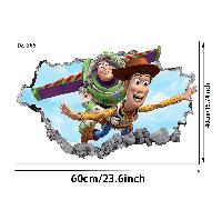TEMU Pegatinas de pared autorizadas de Disney Toy Story, decoraciones para paredes y ventanas, decoración para el hogar, artículos para fiestas, para que tu hogar sea único y ,