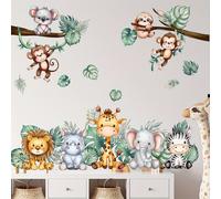 TEMU Pegatinas de Pared de Animales en - , León, Elefante, Mono, Habitación Infantil, Jardín de , Dormitorio, , Adhesivos para de Sofá