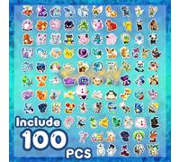 TEMU Pegatinas de Pokémon, juego de pegatinas para artículos de , personajes de dibujos animados adorables, pegatinas de decoración para fiestas