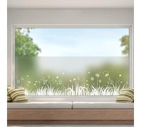 TEMU Película de Privacidad de - 10mil de Grosor, Adhesivo Estático de PVC para Vidrio para Baño, y Cocina - Decoración Elegante para el Hogar