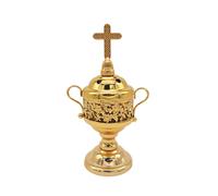 TEMU Pequeño soporte para incienso de para festivales del Medio , adorno, quemador de para interiores, quemador de , soporte para incienso árabe, soporte hueco de metal para incienso