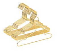 TEMU Perchas Doradas, Paquete de 20, Perchas de Metal de 9.84 Pulgadas, Resistentes y Duraderas, Organizador de Armario que Ahorra