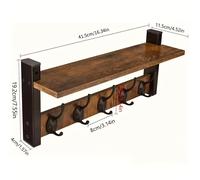 TEMU Perchero de pared de madera para llaves, colgador de llaves, perchero para ropa, gancho de almacenamiento para el hogar