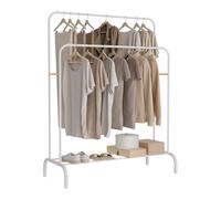 TEMU Perchero Estanteria Metalico para Ropa Resistente, Perchero Portátil De Metal con Y Estante De Almacenamiento De 2 Capas, Percha para Dormitorio, 40 Kg…Perchero Metalico Burro (ROPA-002 1790 )