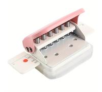 TEMU Perforadora ajustable de 6 agujeros, ideal para carpetas de 6 ranuras tamaño A4, hojas de planificador, recambios, manualidades hechas a , álbumes de recortes, tarjetas y proyectos , rosa