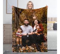 TEMU Personalizada con Foto y Texto - tu Propia Imagen y Texto - Cubrecama de Franela , Ideal para , Navidad, Regalo para Todas para Adultos y Mascotas - 4 Tamaños Disponibles