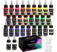 TEMU Pintura para Aerógrafo, 15/26/36 Colores con Diluyentes, Set de Pintura Acrílica para Rociar, para DIY, Artistas, , Principiantes, 0.67 Oz, 20ml/Botella