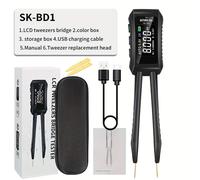 TEMU Pinza de Precisión Digital Inteligente -BD1 LCR SMD ESR Tester Resistencia Capacitancia Inductancia Medidor de Diodos