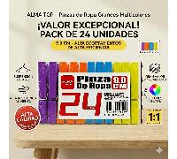 TEMU Pinza De Ropa Plastico 9.0cm x 1.1cm, 24 unidades. Ideal para tender , Regalos, Manualidades, Decoraciones, Etc...