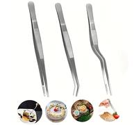 TEMU Pinzas de cocina extra largas, de acero inoxidable de resistencia, juego de 3