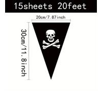 TEMU Pirata, Decoración para de Pirata, Calavera Pirata, Triangular de , Decoración para de Pirata