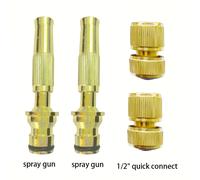 TEMU Pistola de agua a presión para el hogar, ajustable, de latón, con directo, ideal para de coches, jardín, , , riego, aspersor y riego de plantas