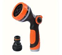 TEMU Pistola de agua aspersora de jardín ajustable, 1 pieza, boquilla de manguera, aspersor de presión para de autos, herramienta de limpieza, pistola rociadora aspersora para riego de césped