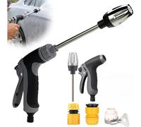 TEMU Pistola de presión Power Jet de 5 piezas/set, ducha de jardín de presión, manguera de jardín original con accesorios, para riego de jardín, de coches, duchas de mascotas