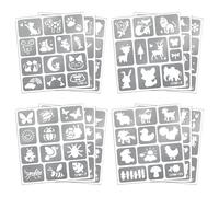 TEMU Plantillas de Tatuajes de Animales Épicos - 12 Hojas Reutilizables con , Dinosaurios, y Más de 100 Diseños de Animales para Corporal Temporal, Favores de