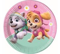 TEMU Platos de papel Paw Patrol Skye Everest, 23 cm, 8 unidades