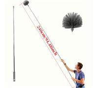 TEMU Plumero para con mango extensible, kit de limpieza lavable, plumero para , cepillo para esquinas, mango telescópico de aluminio para ventilador de techo de 15 pulgadas de largo