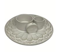 TEMU Porta Incienso de Cerámica Blanca a con Soporte para Palo Santo, Bandeja para Cenizas de para Meditación y Sala de Yoga, Decoración Elegante para Hogar y Prácticas Espirituales, Porta Incienso