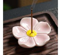 TEMU Porta Incienso de Cerámica, Soporte Artesanal para Varillas de Incienso, Decoración Floral a con Diseño de , Adorno para Jardín Zen, un , Ideal para Meditación y Relajación