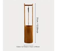 TEMU Porta incienso invertido de bambú natural con pinza de , clip para incienso y hebilla de , para varillas de incienso, , quemador, práctica de incienso en interiores, adorno para del té