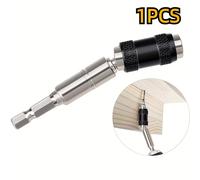 TEMU Portabrocas magnético pivotante de 1 pieza de 1/4" hexagonal para cambio rápido, guía de accionamiento para taladro, para espacios reducidos, punta magnética para broca
