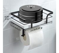 TEMU Portarrollos de Hierro para Pared - Diseño Perforado Antioxido, Organizador de Baño Ahorrador de para Múltiples Rollos, Fácil Instalación, Regalo Ideal para Decoración del Hogar