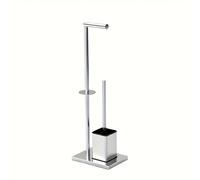 TEMU Portarrollos de Papel Higiénico para Baño, Soporte , Cepillo de Baño, Portarrollos de Acero Inoxidable, Estante de Almacenamiento de Papel Higiénico con Cabezal de Cepillo