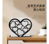 TEMU Portavasos de metal con forma de , un dispensador de pañuelos decorativo adecuado para mesas de comedor, baños y cocinas, con un elegante diseño hueco de hierro para la decoración del hogar