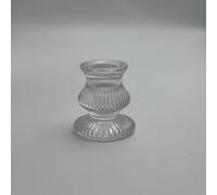 TEMU Portavelas de Cristal Francés Vintage - Compatible con Mesa de Cristal para de Mesa, Decoración Elegante Francesa, Soporte para Velas de Vidrio